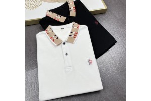  Moncler Short  Sleeve T-shirts  White/Black
