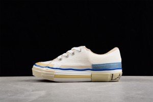 Lanvin X Gallery Dept. White Blue Lace-Up Sneakers