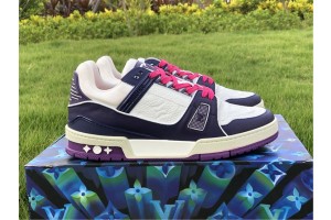 Louis Vuitton Trainer White Purple Blue 1A5PYF