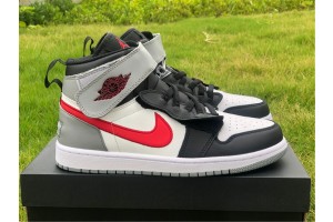 Jordan 1 High FlyEase Black Particle Grey Gym Red CQ3835-002