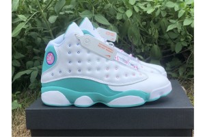 Jordan 13 Retro White Soar Green Pink (GS) 439358-100