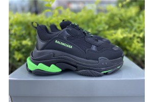 Balenciaga Triple S Black Fluo Green 536737W3BK11035