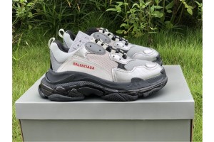 Balenciaga Triple S Clear Sole Black Silver 541624 W09E1 7320