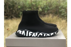 Balenciaga Graffiti Speed Sneaker Black 605972-W05GE-1006