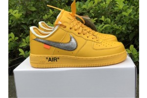 Nike Air Force 1 Low OFF-WHITE University Gold Metallic Silver DD1876-700