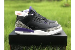 Jordan 3 Retro Black Court Purple CT8532-050