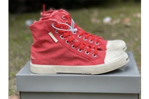 Balenciaga Paris High Top Sneaker In Red 688752 W3RC1 6090
