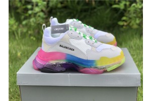 Balenciaga Triple S Clear Sole Trainer White Rainbow 544351-W09E1-1895