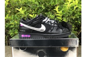 Nike Dunk Low Off-White "The 50" In Black/Silver DM1602 001