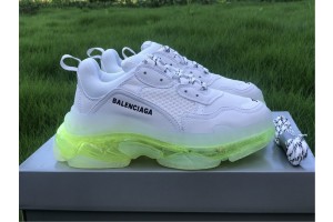 Balenciaga Triple S Clear Sole White/Fluo Yellow 544351-W09O1-0828