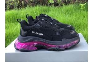 Balenciaga Triple S Clear Sole Black Plum Red 541624-W09O1-0829