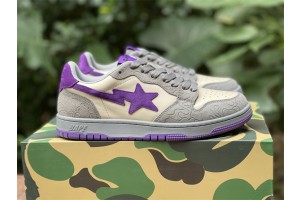 A Bathing Ape Bape Court Sta Suede Purple Gray