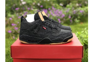 Jordan 4 Retro Levi's Black (Blank Tag) AO2571 001