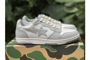 A Bathing Ape Court Sta Light Grey Cream