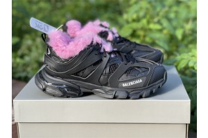 Balenciaga Track Fake Fur Black Pink 668555W3CQ61050