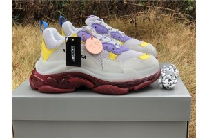 Balenciaga Triple S Clear Sole Purple Yellow Red 541624-W09OH-8081