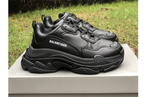 Balenciaga Triple S Synthetic Leather Triple Black 524039W2FA51000