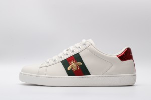 Gucci Ace Embroidered Low-Top Sneaker White with Bee 429446-02JP0-9064